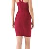 Hervé Léger Keyhole Dress in Red (maroon) - Lyst