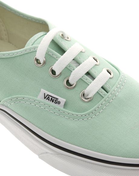 Vans Authentic Classic Mint Green Lace Up Trainers In Green Lyst