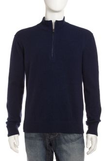 Vince Half-zip Knit Sweater Coastal - Lyst