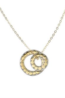 Anna Beck Bali Silver and Gold Double O Necklace - Lyst