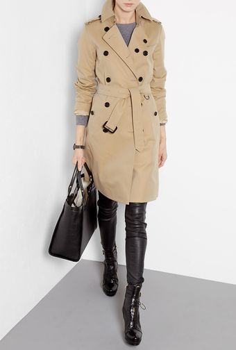 Burberry Brit Honey Cotton Trench Coat - Lyst