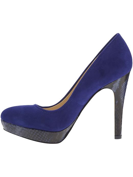 cobalt blue suede heels