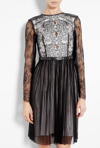 Catherine Deane Maria Monochrome Lace Long Sleeve Dress in Black - Lyst