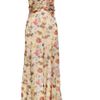 D&g Ruched Floral Print Silk Chiffon Gown in Floral (nude) - Lyst