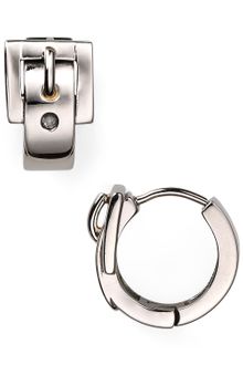 Michael Kors Buckle Huggie Earrings - Lyst