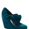 Modcloth Rules Of The Bowed Wedge in Teal in Green (teal) - Lyst