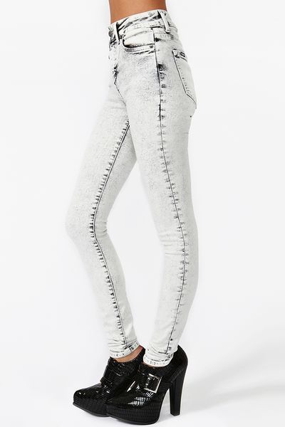 Nasty Gal Acid Dream Skinny Jeans in Black (gunmetal) - Lyst