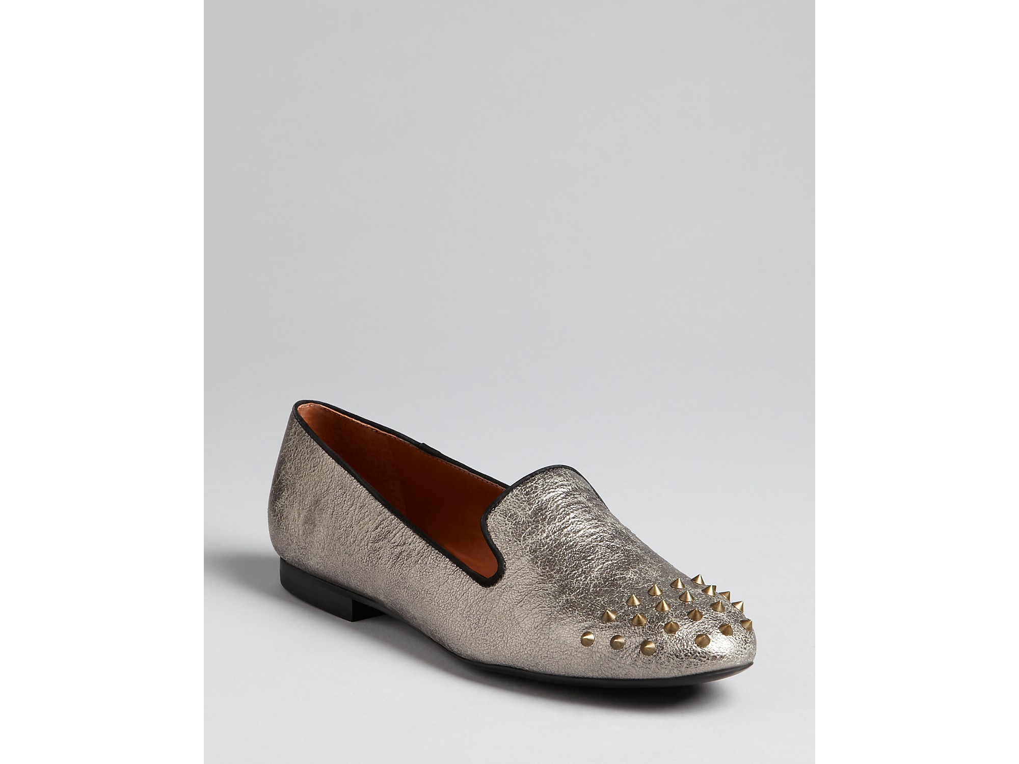 leather smoking flats