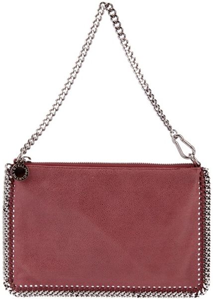 Stella Mccartney Chain Trimmed Clutch in Red (purple) - Lyst