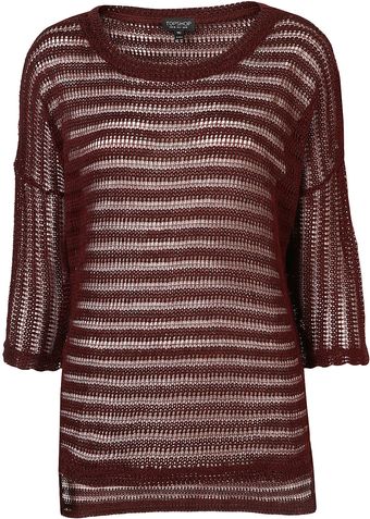 Topshop Ladder Stripe Sweater - Lyst