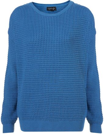 Topshop Knitted Textured Grunge Jumper - Lyst
