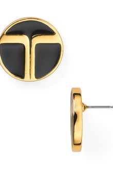 Trina Turk Vermeil Super T Enamel Earrings - Lyst