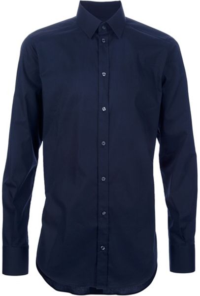 Dolce & Gabbana Slim Fit Shirt in Blue for Men - Lyst