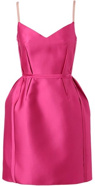 Lanvin Technosatin Cocktail Dress - Lyst