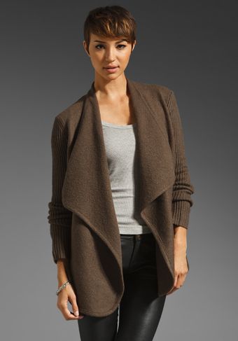 Vince Boiled Wool Sweater Jacket - Lyst
