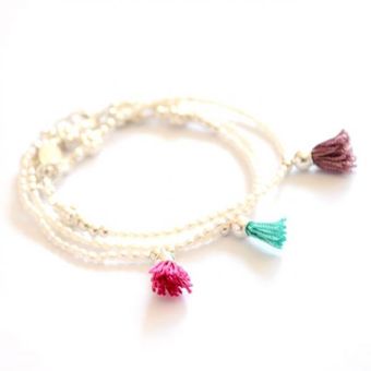 Bijouxbar By Vivien Frank Pearl and Tassel Bracelet  - Lyst