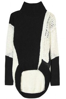 Helmut Lang Assymmetrical Knit Pullover - Lyst