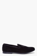 McQ by Alexander McQueen Black Suede Razor Blade Loafers
