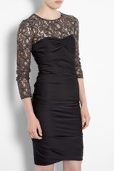 Moschino Cheap & Chic Lace Sleeve Dress