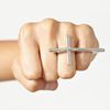 Nasty Gal Holy Twofinger Ring in Silver - Lyst