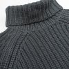 T By Alexander Wang Chunky Half Cardigan Cropped Turtleneck in Gray - Lyst