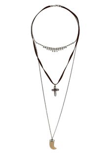 Topshop Cross Tusk Multi Row Necklace - Lyst
