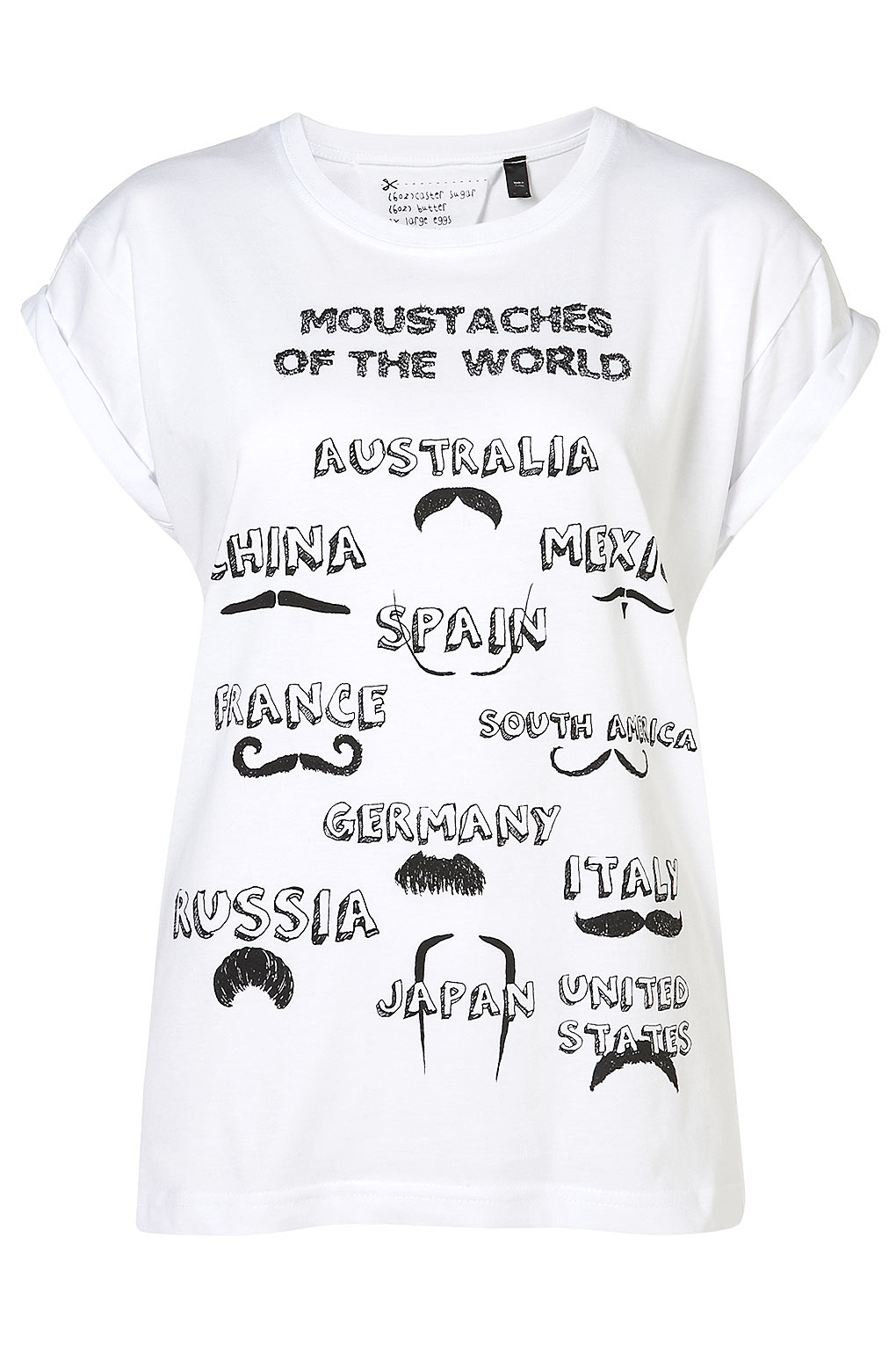 Moustache Tee By Tee and Cake in White Lyst
