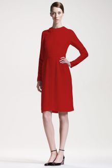 Valentino Stitched Cady Longsleeve Dress - Lyst
