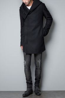 Zara Coat with Hood - Lyst