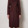 Alexander Mcqueen Peplum Coat in Purple (burgundy) - Lyst