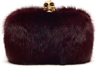 Alexander McQueen Mink and Swarovski Crystal Box Clutch - Lyst