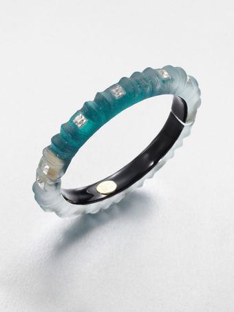 Alexis Bittar Ribbed Lucite Bangle Bracelet - Lyst