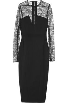 Antonio Berardi Stretch Crepe and Lace Dress - Lyst