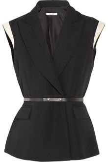 Bally Sleeveless Wool Piqué Blazer - Lyst