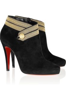 Christian Louboutin Marychal 100 Suede Ankle Boots - Lyst