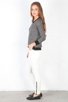 Enza Costa Stripe Cashmere Crew Sweater - Lyst