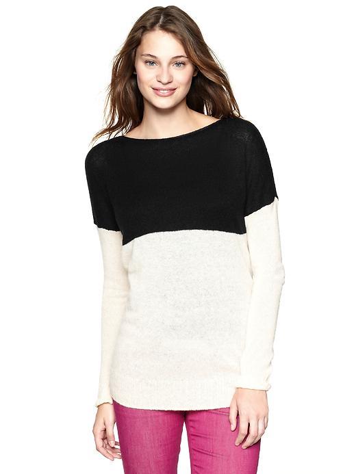 Gap Colorblock Boatneck Sweater in Black (black & cream) Lyst