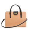 J.crew Edie Attaché Bag in Two Tone in Beige (caramel black) - Lyst