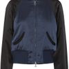 Jil Sander Mail Padded Satin Bomber Jacket in Blue - Lyst