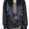 Jil Sander Mail Padded Satin Bomber Jacket in Blue - Lyst