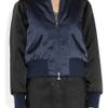 Jil Sander Mail Padded Satin Bomber Jacket in Blue - Lyst