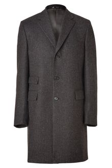 Jil Sander Charcoal Glen Plaid Wool Coat - Lyst