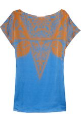Jonathan Saunders Hemin Printed Silk Top