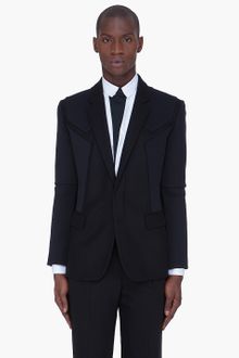 Juun.j Black Neoprene Panel Blazer - Lyst
