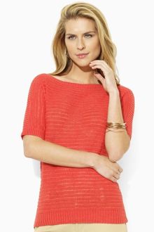 Lauren by Ralph Lauren Jelany Linen Boatneck Sweater - Lyst
