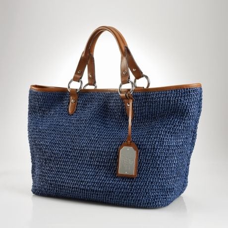 ralph lauren straw tote