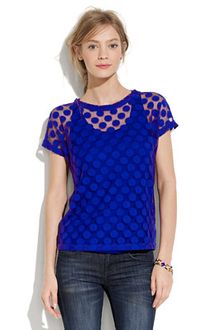 Madewell Sheer Shapes Tee - Lyst