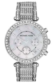 Michael Kors Womens Chronograph Parker Stainless Steel Bracelet 39mm - Lyst