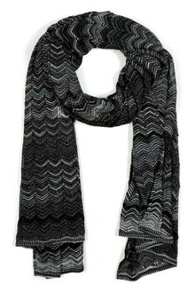 Missoni Charcoalfir Green Metallic Variegated Knit Scarf - Lyst