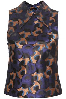 Miu Miu Silk Jacquard Blouse - Lyst